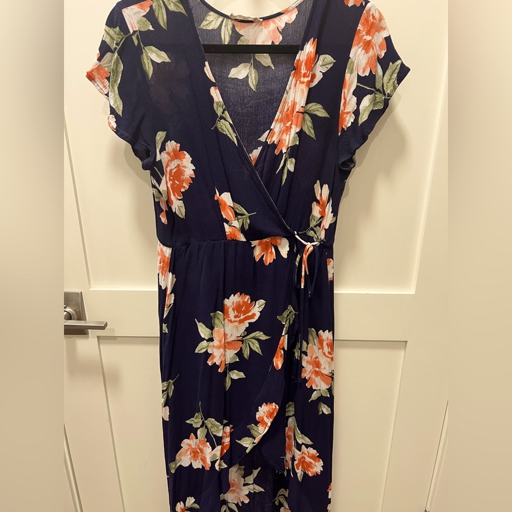 Altar’d State High-Low Navy, Floral Dress